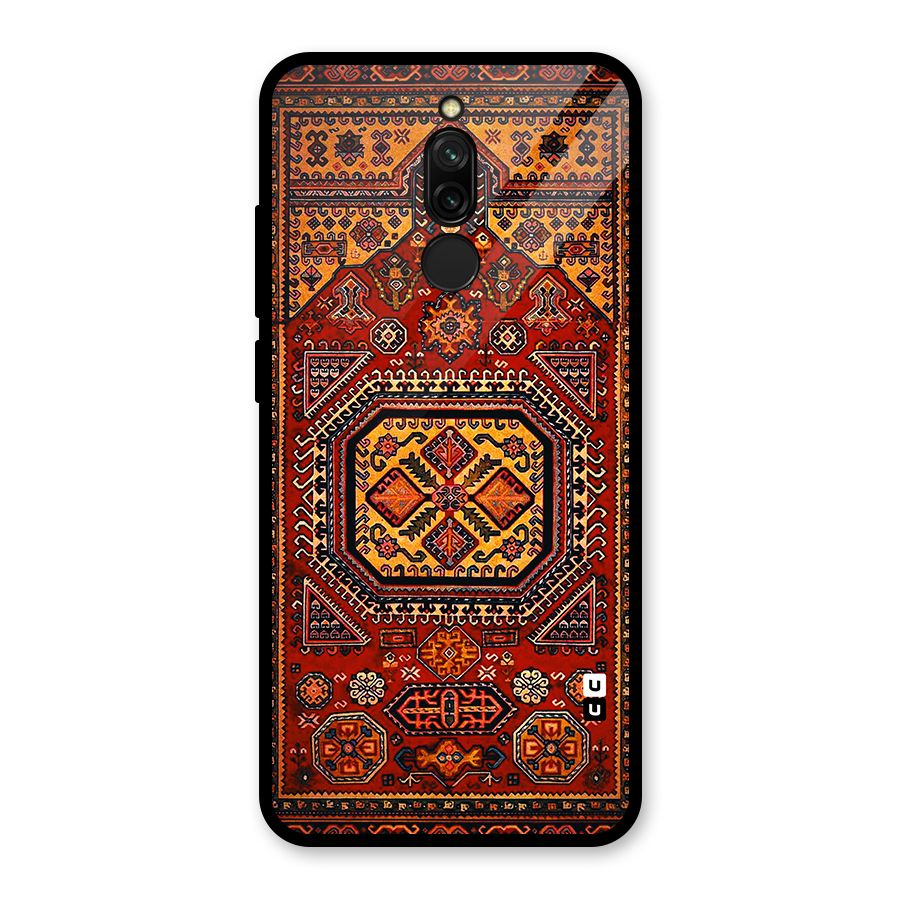 Classic Luxury Carpet Pattern Glass Back Case for Redmi 8