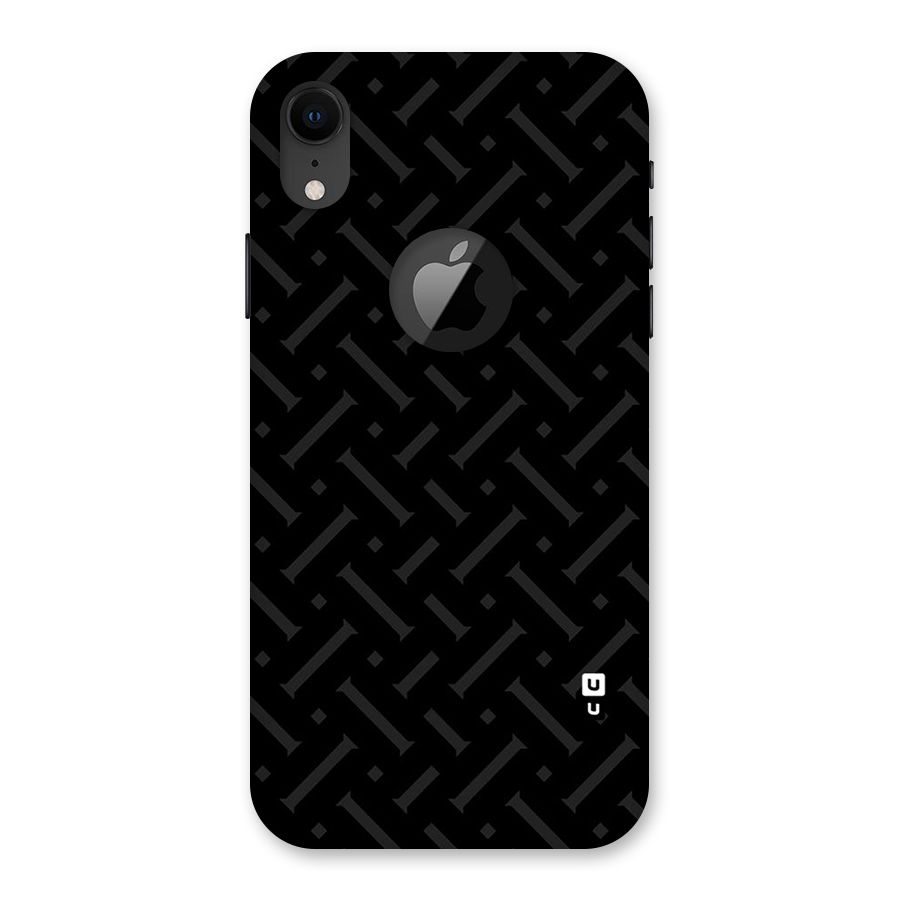 Classic Pipes Pattern Back Case for iPhone XR Logo Cut