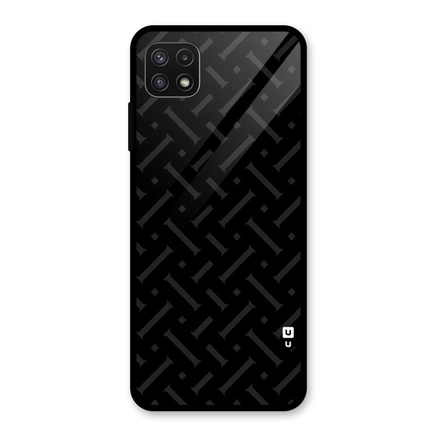 Classic Pipes Pattern Glass Back Case for Galaxy A22 5G