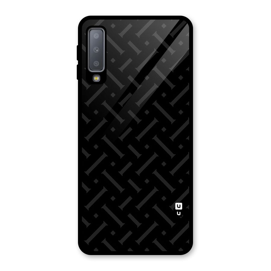 Classic Pipes Pattern Glass Back Case for Galaxy A7 (2018)