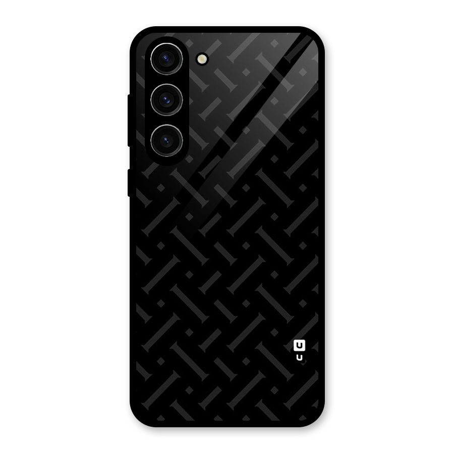 Classic Pipes Pattern Glass Back Case for Galaxy S23 Plus