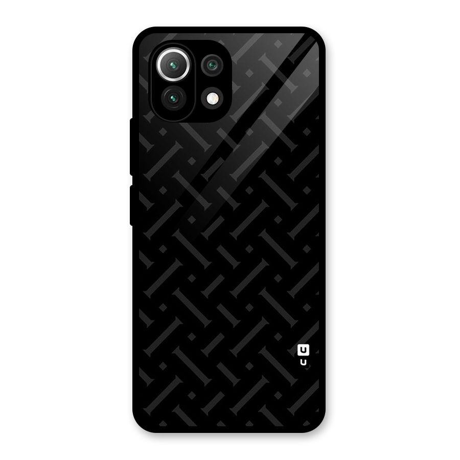 Classic Pipes Pattern Glass Back Case for Mi 11 Lite