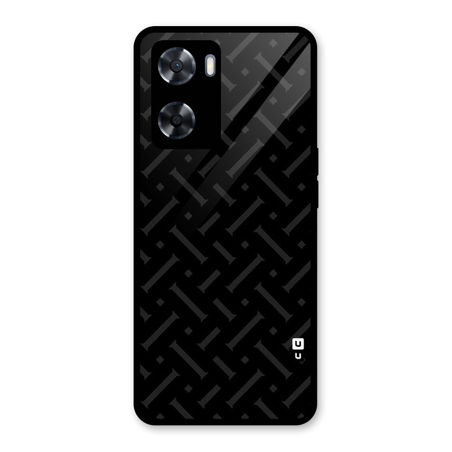 Classic Pipes Pattern Glass Back Case for Oppo A57 2022