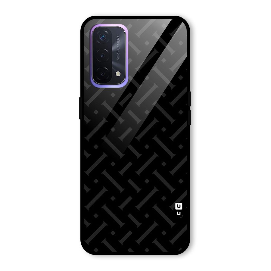 Classic Pipes Pattern Glass Back Case for Oppo A74 5G