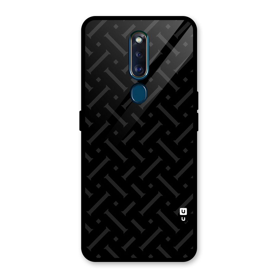 Classic Pipes Pattern Glass Back Case for Oppo F11 Pro