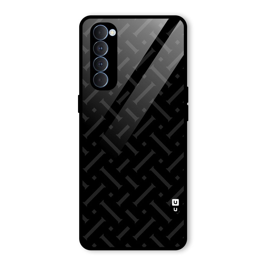 Classic Pipes Pattern Glass Back Case for Oppo Reno4 Pro