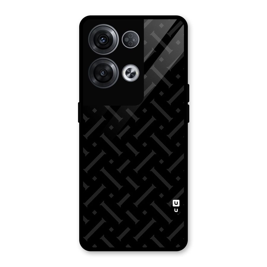 Classic Pipes Pattern Glass Back Case for Oppo Reno8 Pro 5G