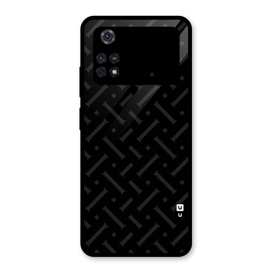 Classic Pipes Pattern Glass Back Case for Poco M4 Pro 4G