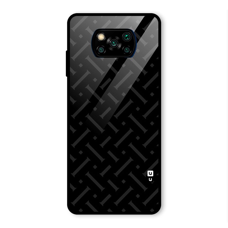 Classic Pipes Pattern Glass Back Case for Poco X3 Pro