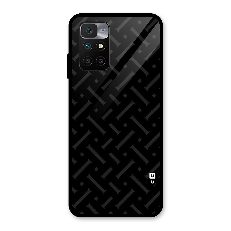 Classic Pipes Pattern Glass Back Case for Redmi 10 Prime