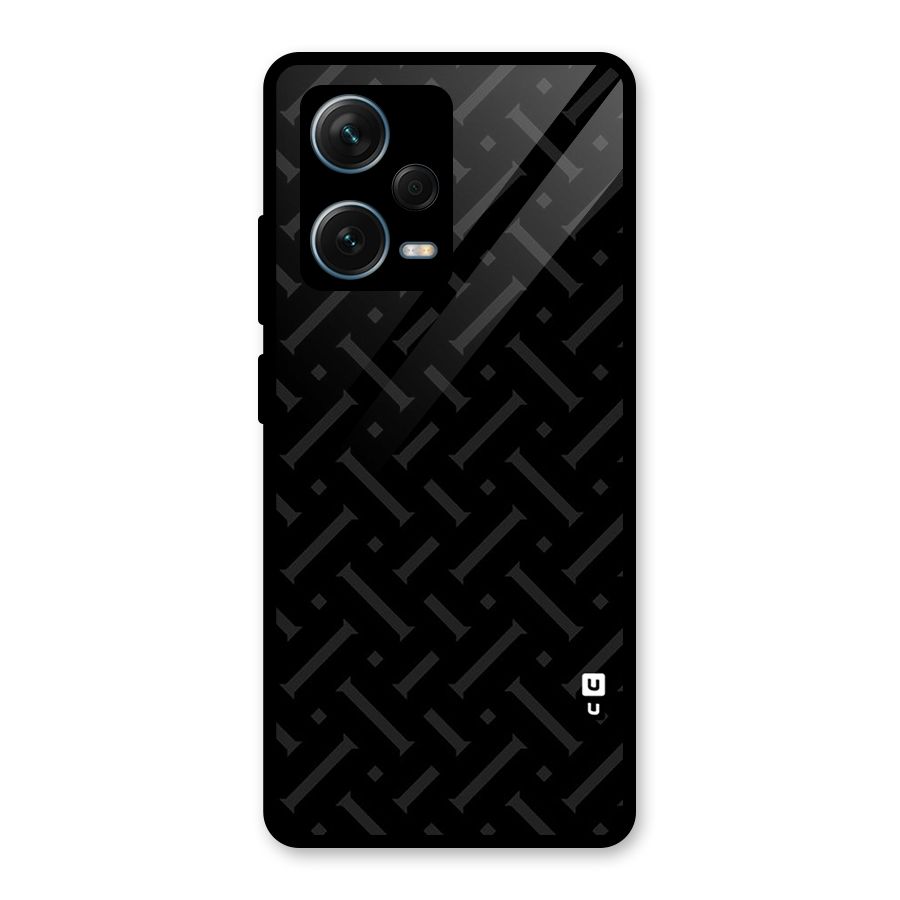 Classic Pipes Pattern Glass Back Case for Redmi Note 12 Pro Plus 5G
