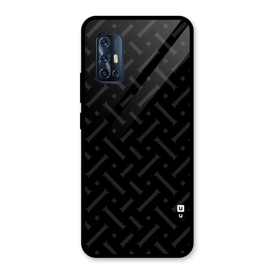 Classic Pipes Pattern Glass Back Case for Vivo V17