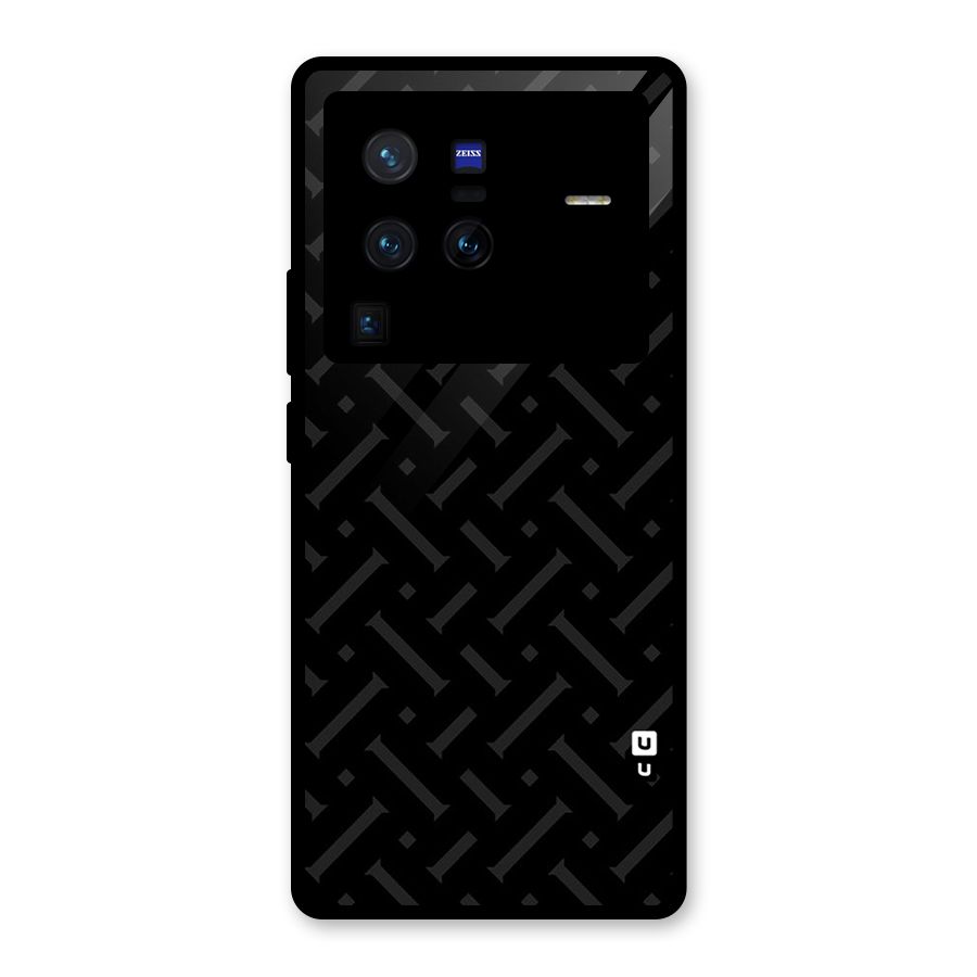 Classic Pipes Pattern Glass Back Case for Vivo X80 Pro