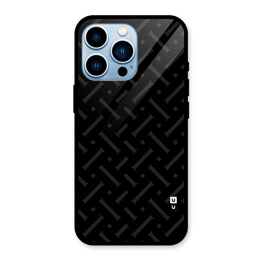 Classic Pipes Pattern Glass Back Case for iPhone 13 Pro