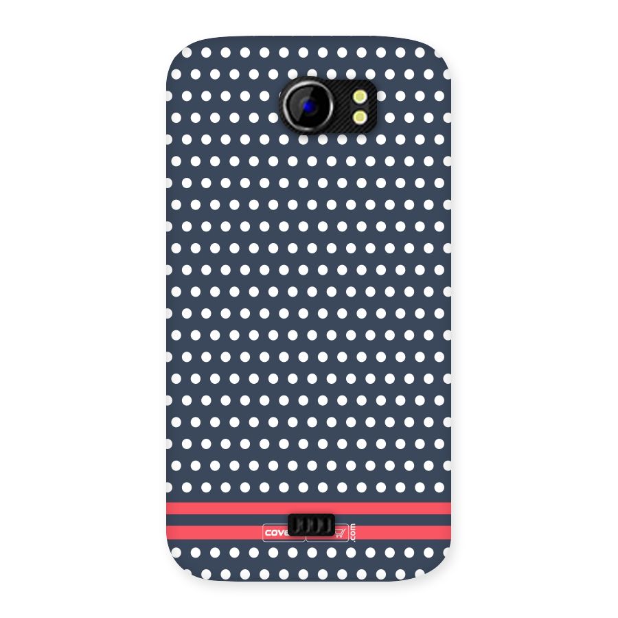 Classic Polka Dots Back Case for Micromax Canvas 2 A110
