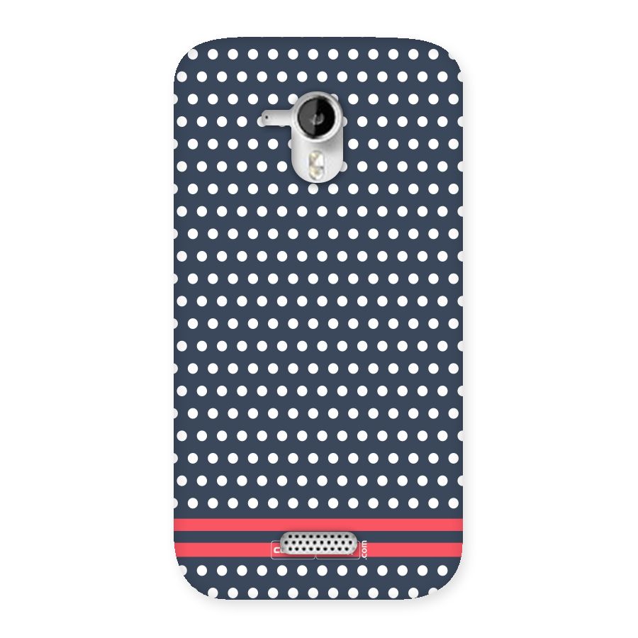 Classic Polka Dots Back Case for Micromax Canvas HD A116