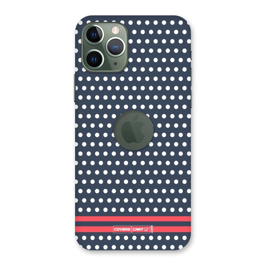 Classic Polka Dots Back Case for iPhone 11 Pro Logo  Cut