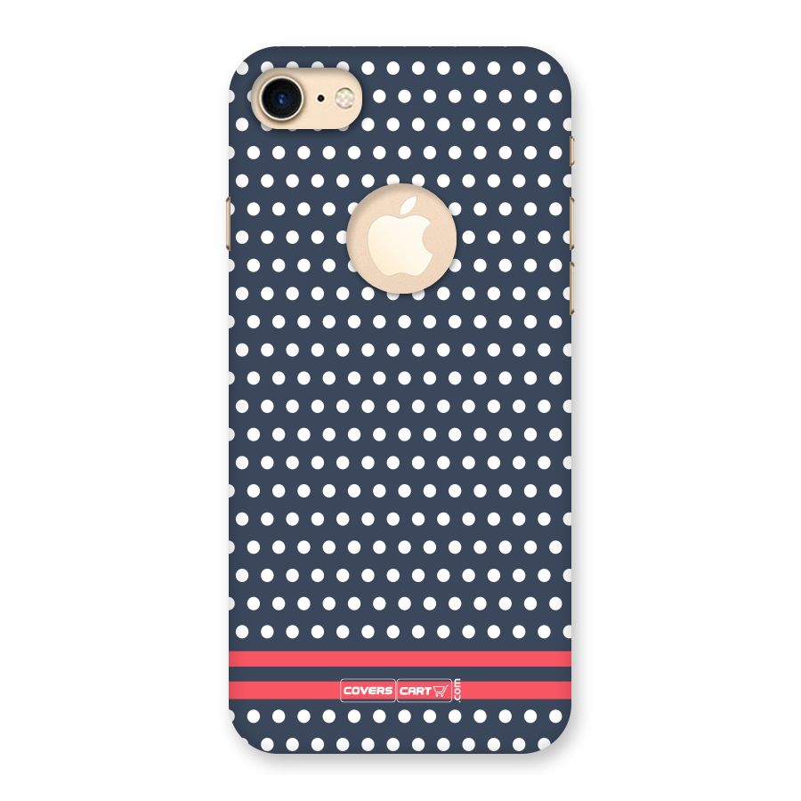 Classic Polka Dots Back Case for iPhone 7 Logo Cut