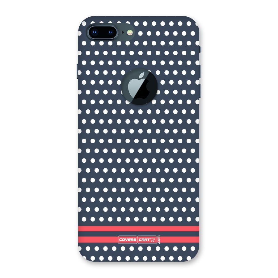Classic Polka Dots Back Case for iPhone 7 Plus Logo Cut
