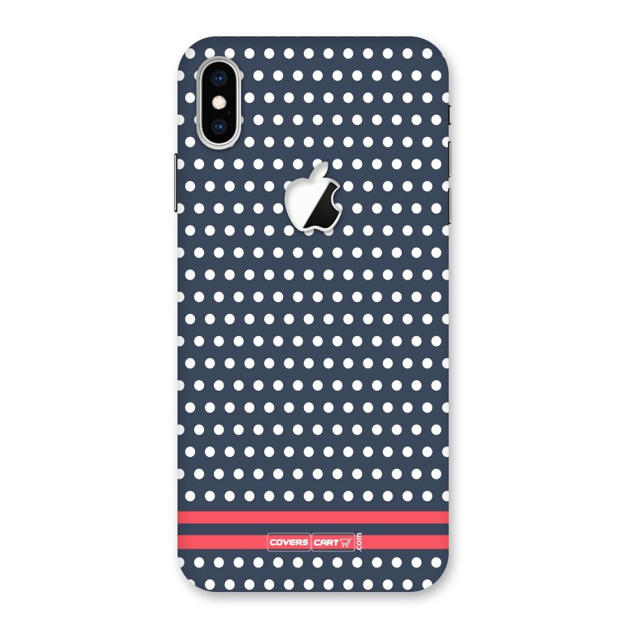 Classic Polka Dots Back Case for iPhone XS Max Apple Cut