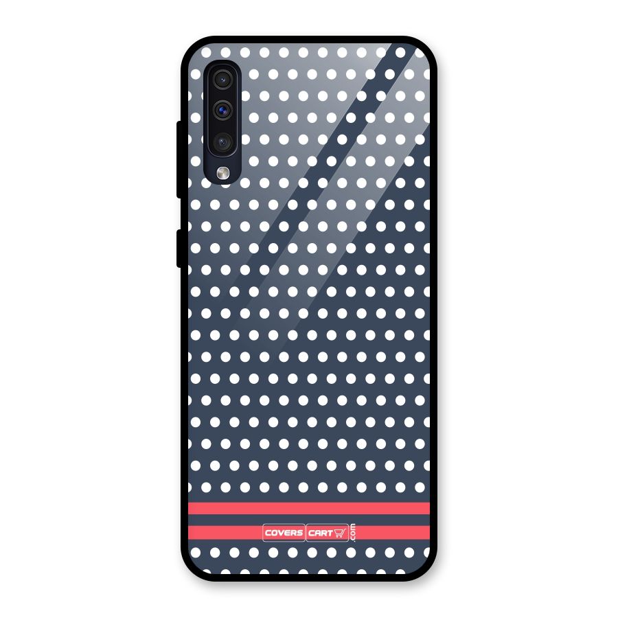Classic Polka Dots Glass Back Case for Galaxy A30s