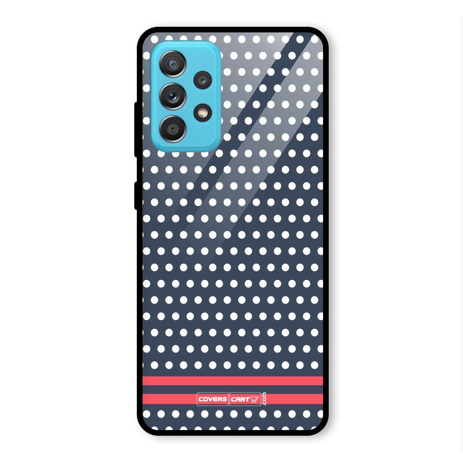 Classic Polka Dots Glass Back Case for Galaxy A52