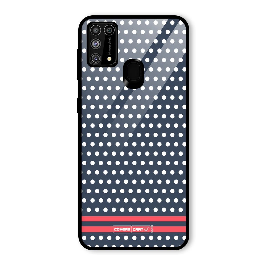 Classic Polka Dots Glass Back Case for Galaxy F41