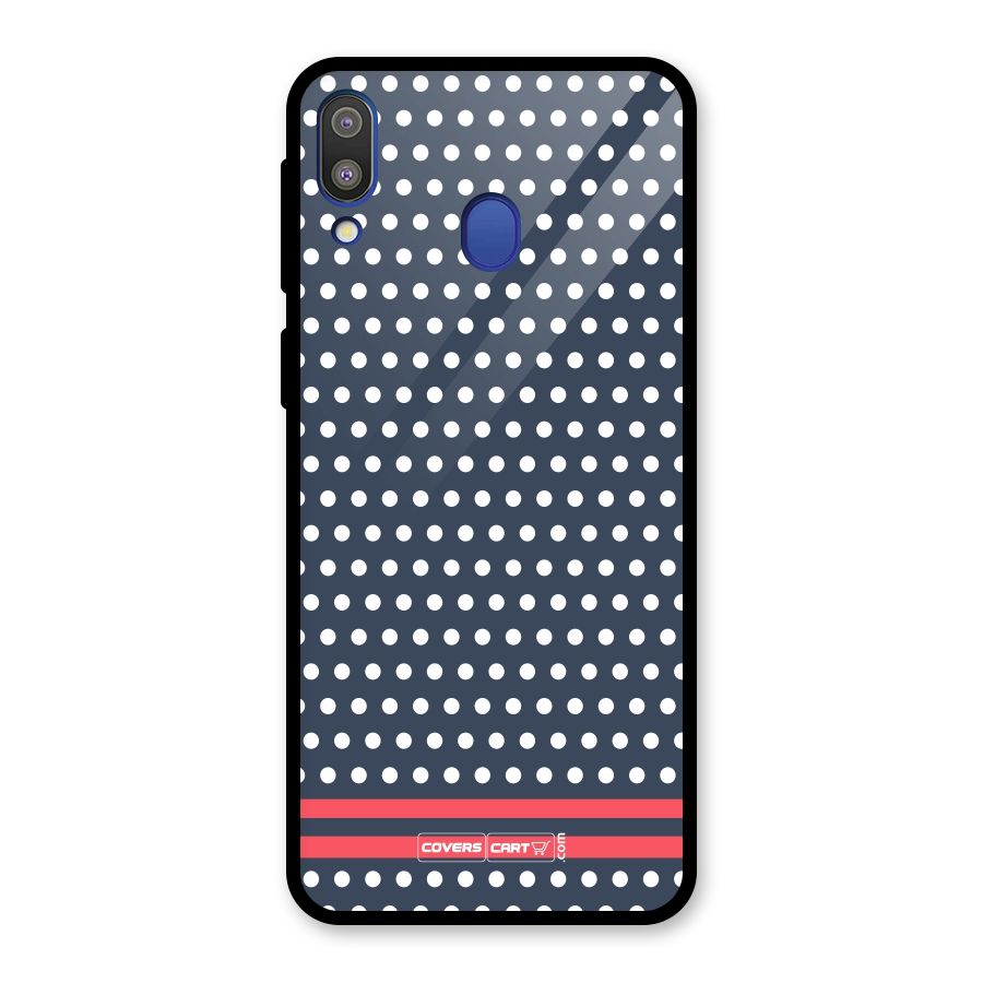 Classic Polka Dots Glass Back Case for Galaxy M20