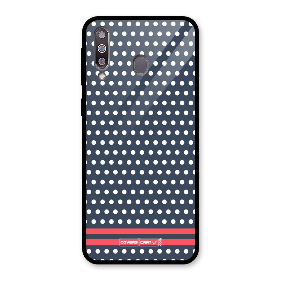 Classic Polka Dots Glass Back Case for Galaxy M30