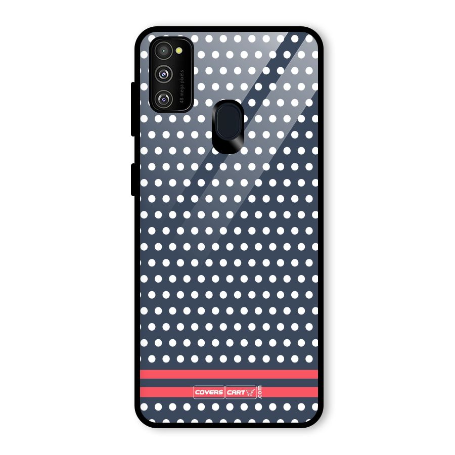 Classic Polka Dots Glass Back Case for Galaxy M30s