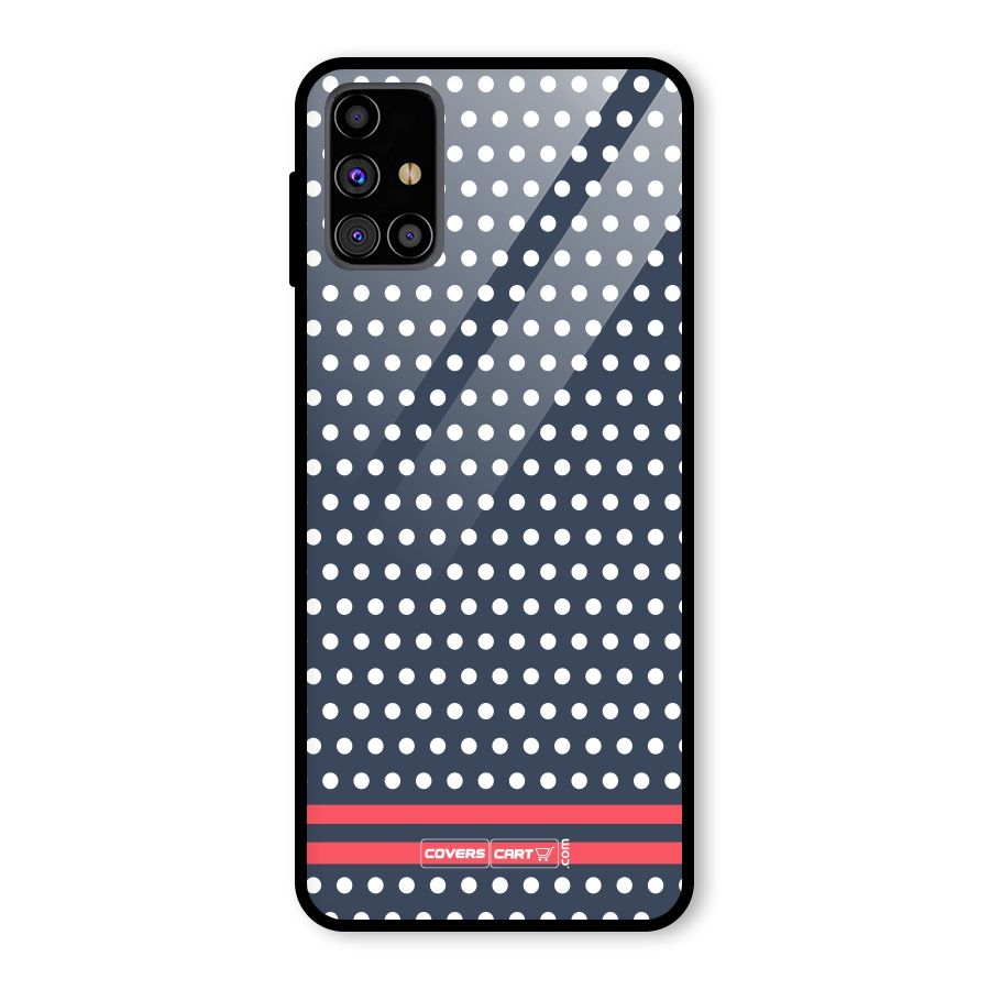 Classic Polka Dots Glass Back Case for Galaxy M31s