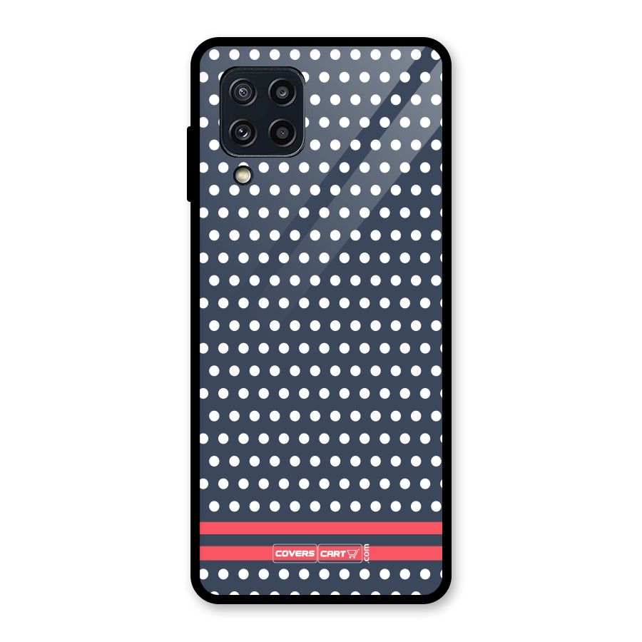 Classic Polka Dots Glass Back Case for Galaxy M32