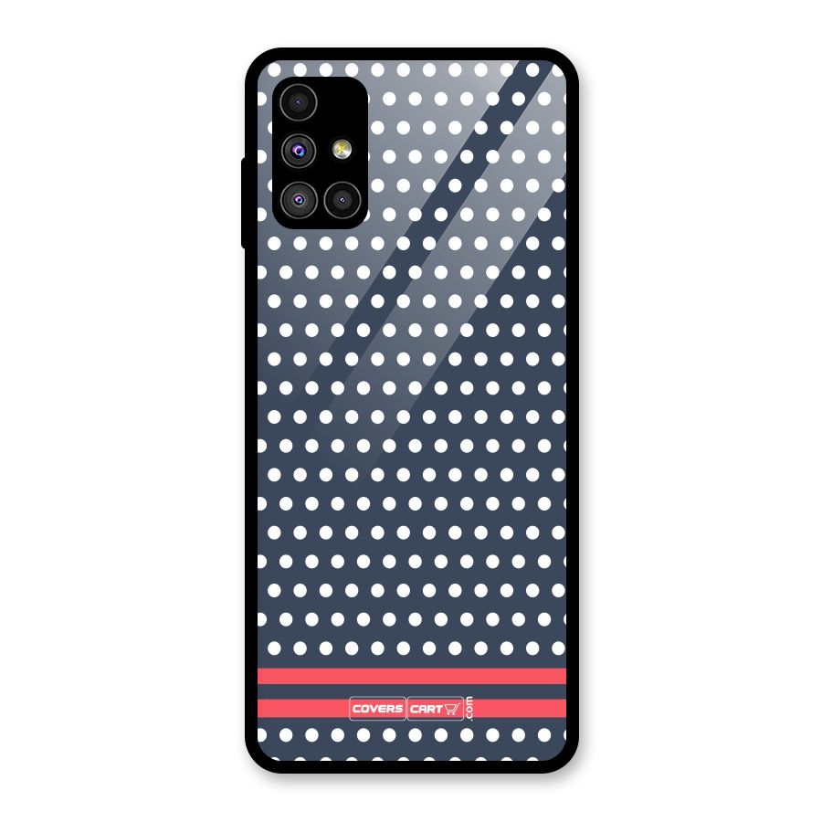 Classic Polka Dots Glass Back Case for Galaxy M51