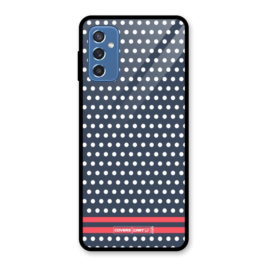 Classic Polka Dots Glass Back Case for Galaxy M52 5G