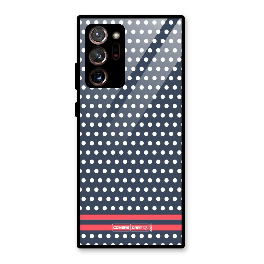 Classic Polka Dots Glass Back Case for Galaxy Note 20 Ultra 5G