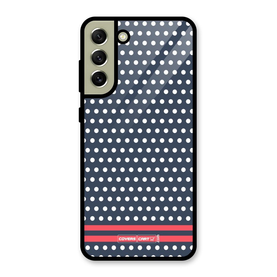 Classic Polka Dots Glass Back Case for Galaxy S21 FE 5G