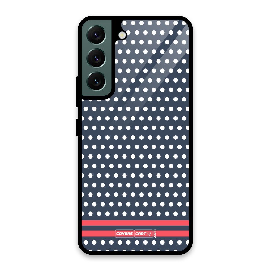 Classic Polka Dots Glass Back Case for Galaxy S22 5G
