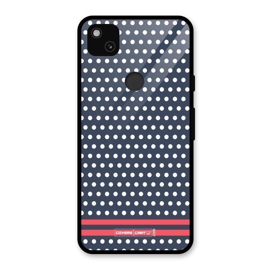 Classic Polka Dots Glass Back Case for Google Pixel 4a