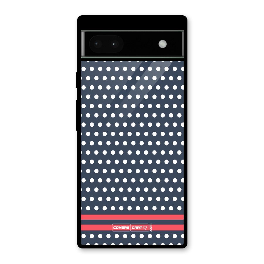Classic Polka Dots Glass Back Case for Google Pixel 6a