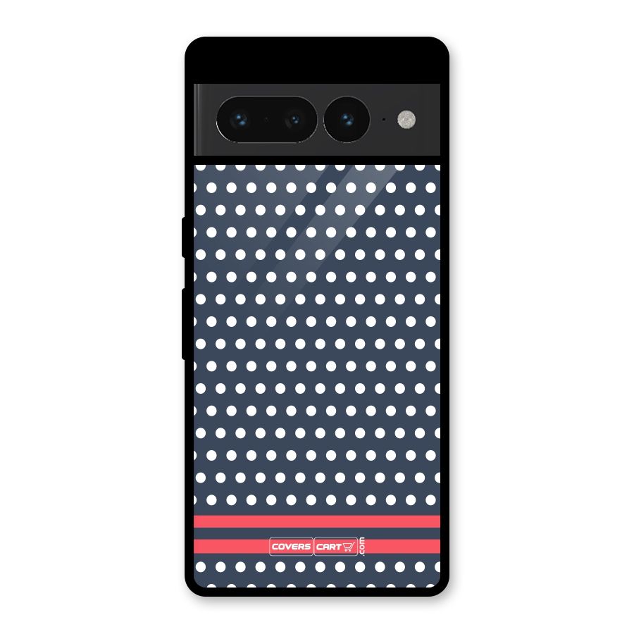 Classic Polka Dots Glass Back Case for Google Pixel 7 Pro