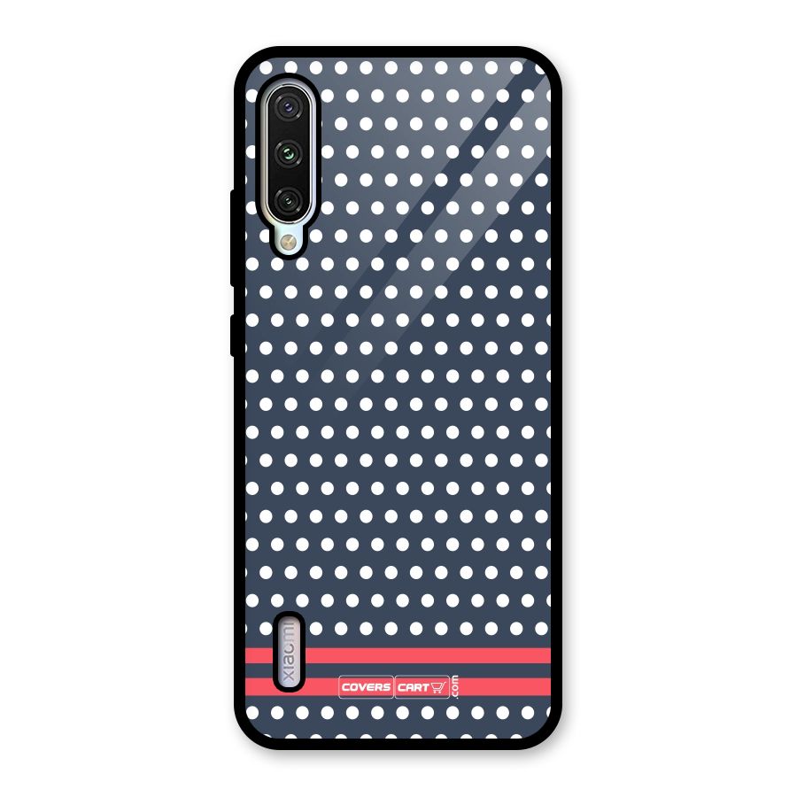 Classic Polka Dots Glass Back Case for Mi A3