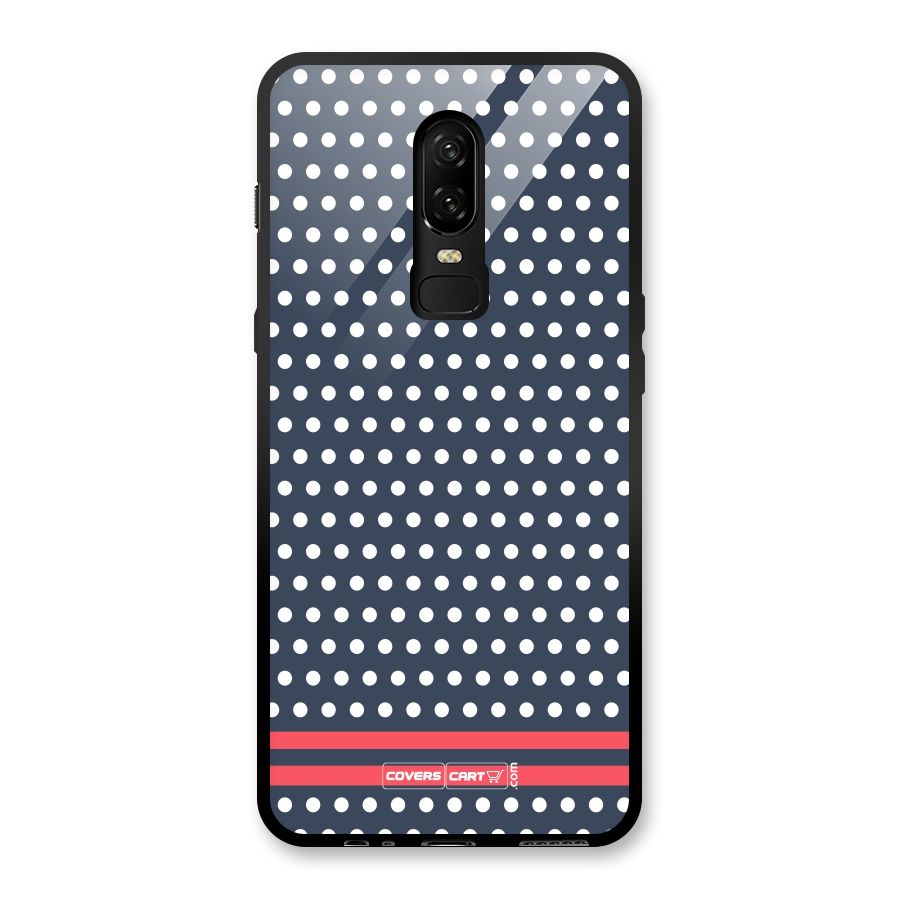 Classic Polka Dots Glass Back Case for OnePlus 6