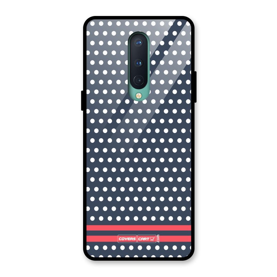 Classic Polka Dots Glass Back Case for OnePlus 8