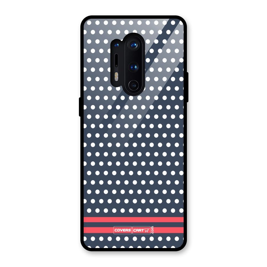 Classic Polka Dots Glass Back Case for OnePlus 8 Pro