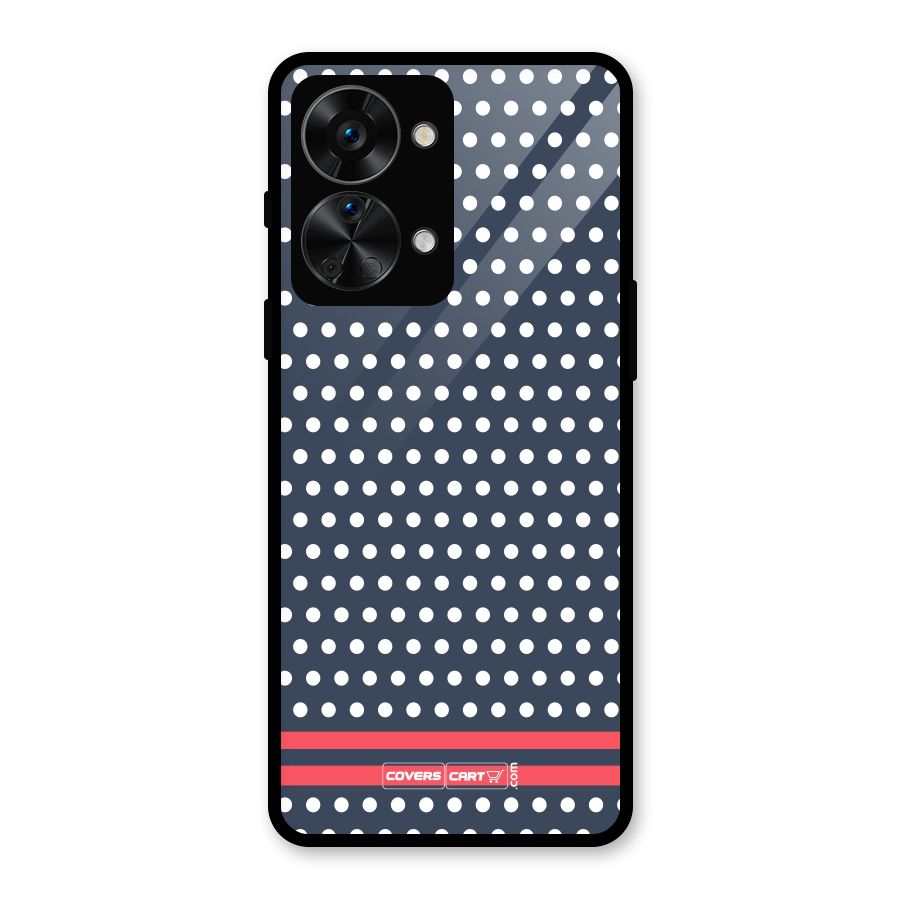 Classic Polka Dots Glass Back Case for OnePlus Nord 2T