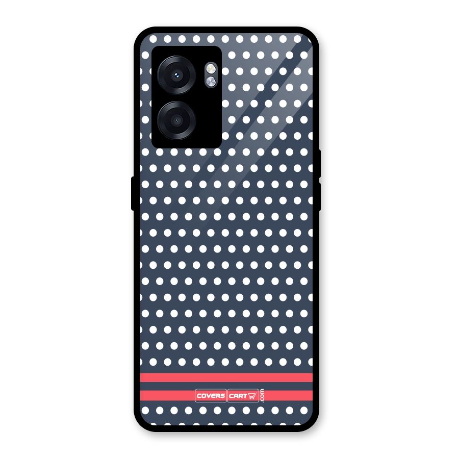 Classic Polka Dots Glass Back Case for Oppo K10 (5G)