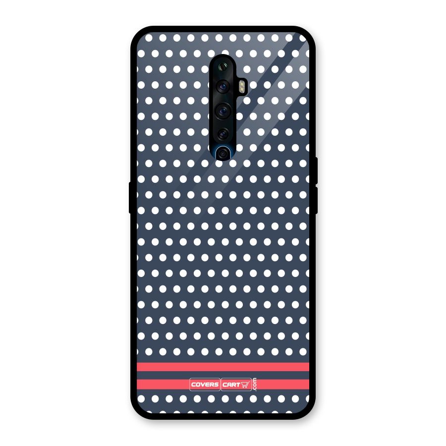 Classic Polka Dots Glass Back Case for Oppo Reno2 Z