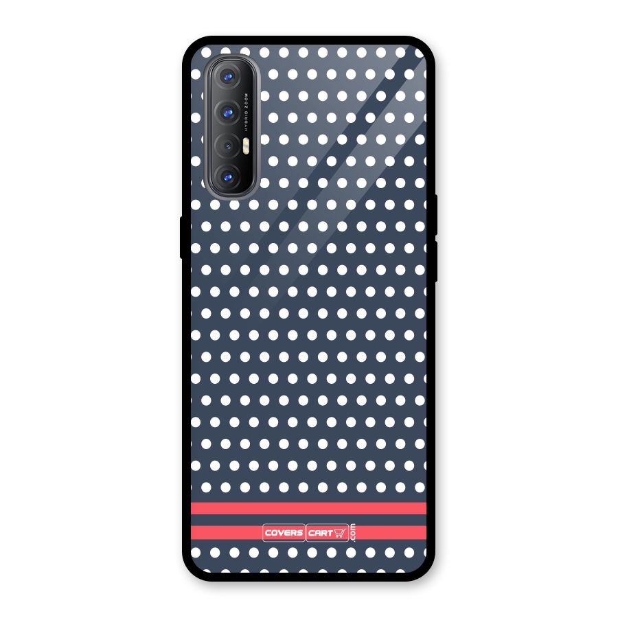Classic Polka Dots Glass Back Case for Oppo Reno3 Pro