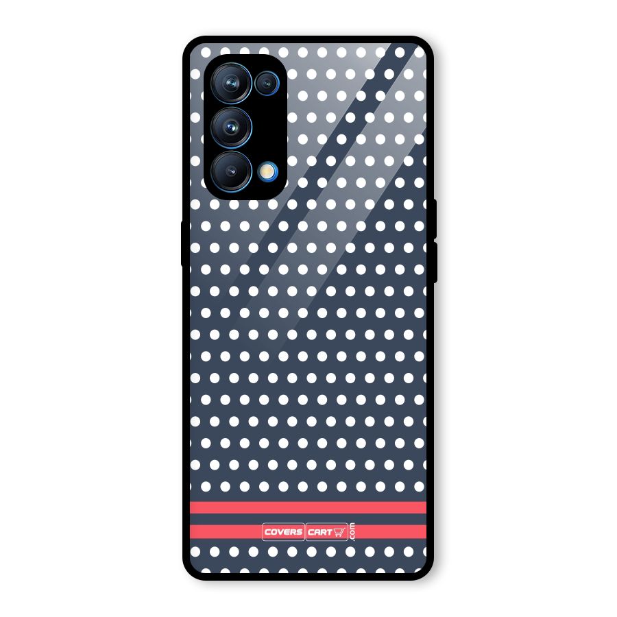 Classic Polka Dots Glass Back Case for Oppo Reno5 Pro 5G