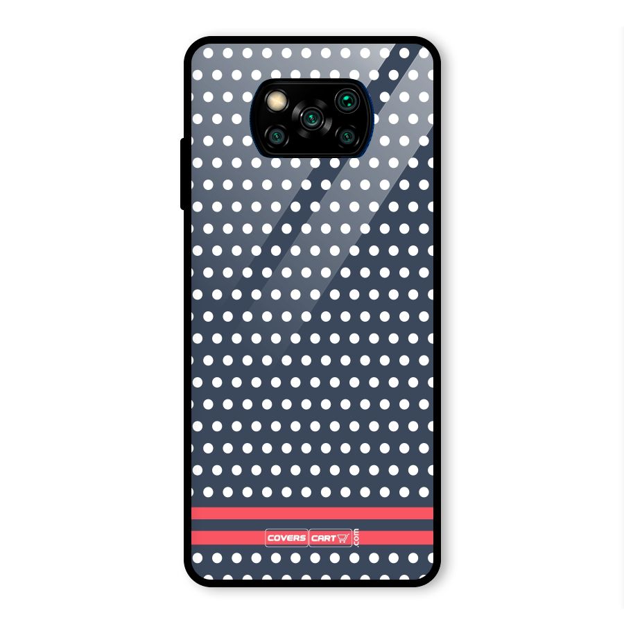 Classic Polka Dots Glass Back Case for Poco X3 Pro